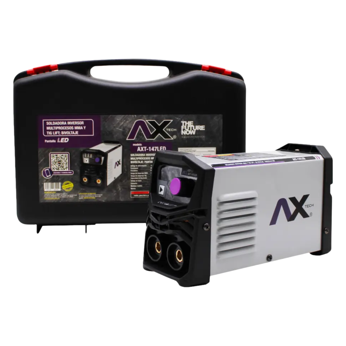 SOLDADORA ELECTRODO MMA TIG 110V 220V AX TECH AXT-147LED