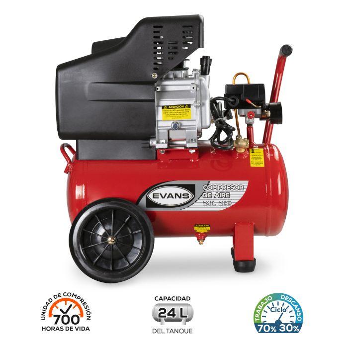 Compresor de aire coaxial lubricado 1 etapa 2 HP eléctrico ECO7ME200-024