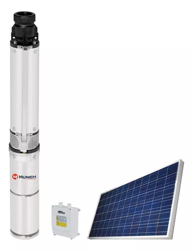 BOMBA SUMERGIBLE CON PANEL SOLAR MUNICH 1/2HP KIT4SDM2/7-PS