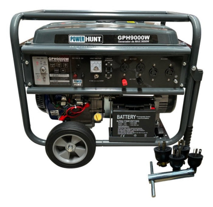 Generador 18HP 9000W motor a gasolina Monofásico POWER HUNT GPH9000W