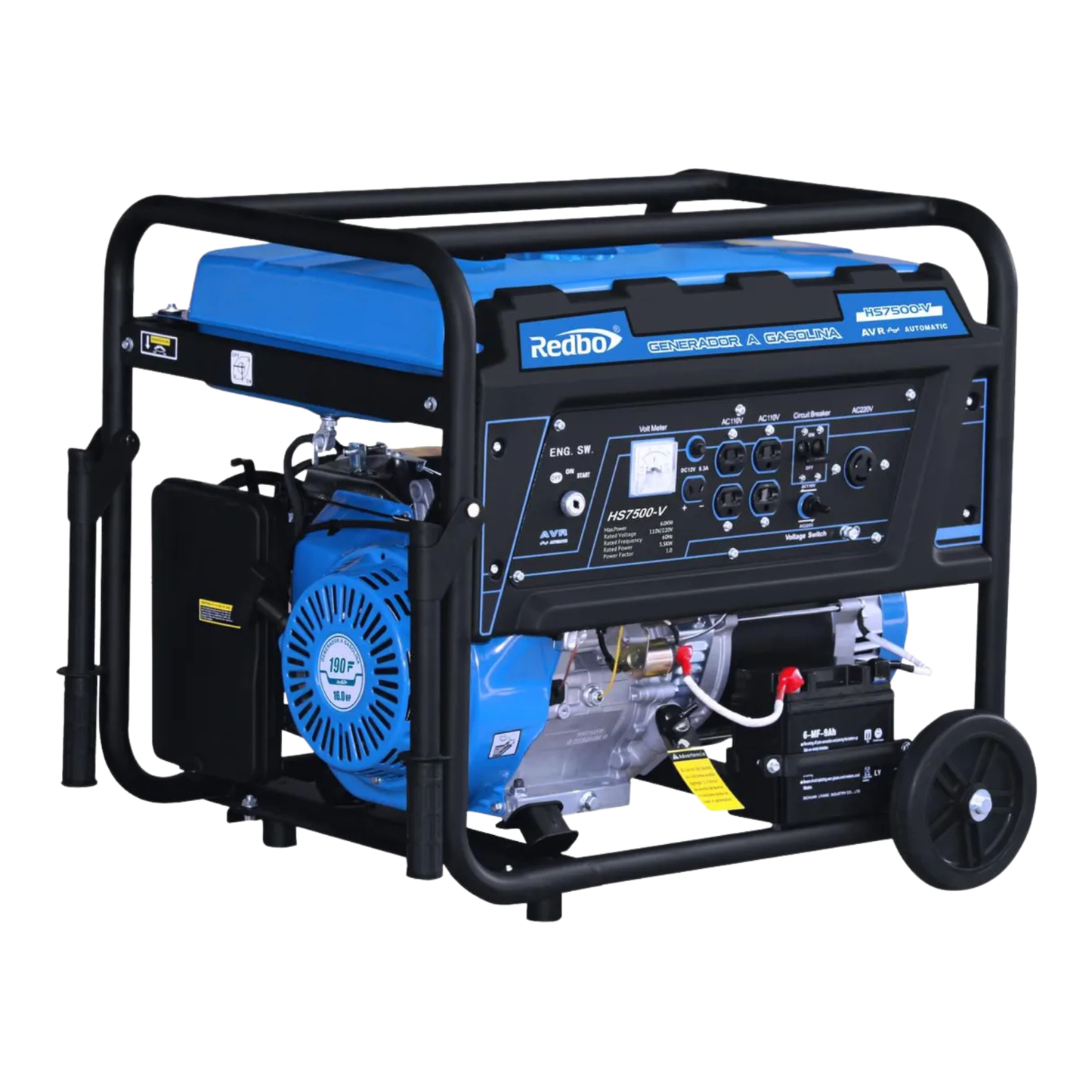 GENERADOR A GASOLINA 7500W REDBO HS7500-V