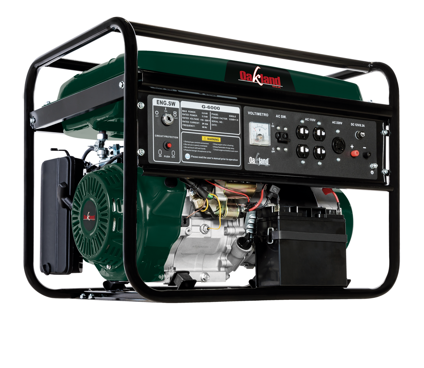 GENERADOR ELECTRICO A GASOLINA 6,000W OAKLAND G-6000