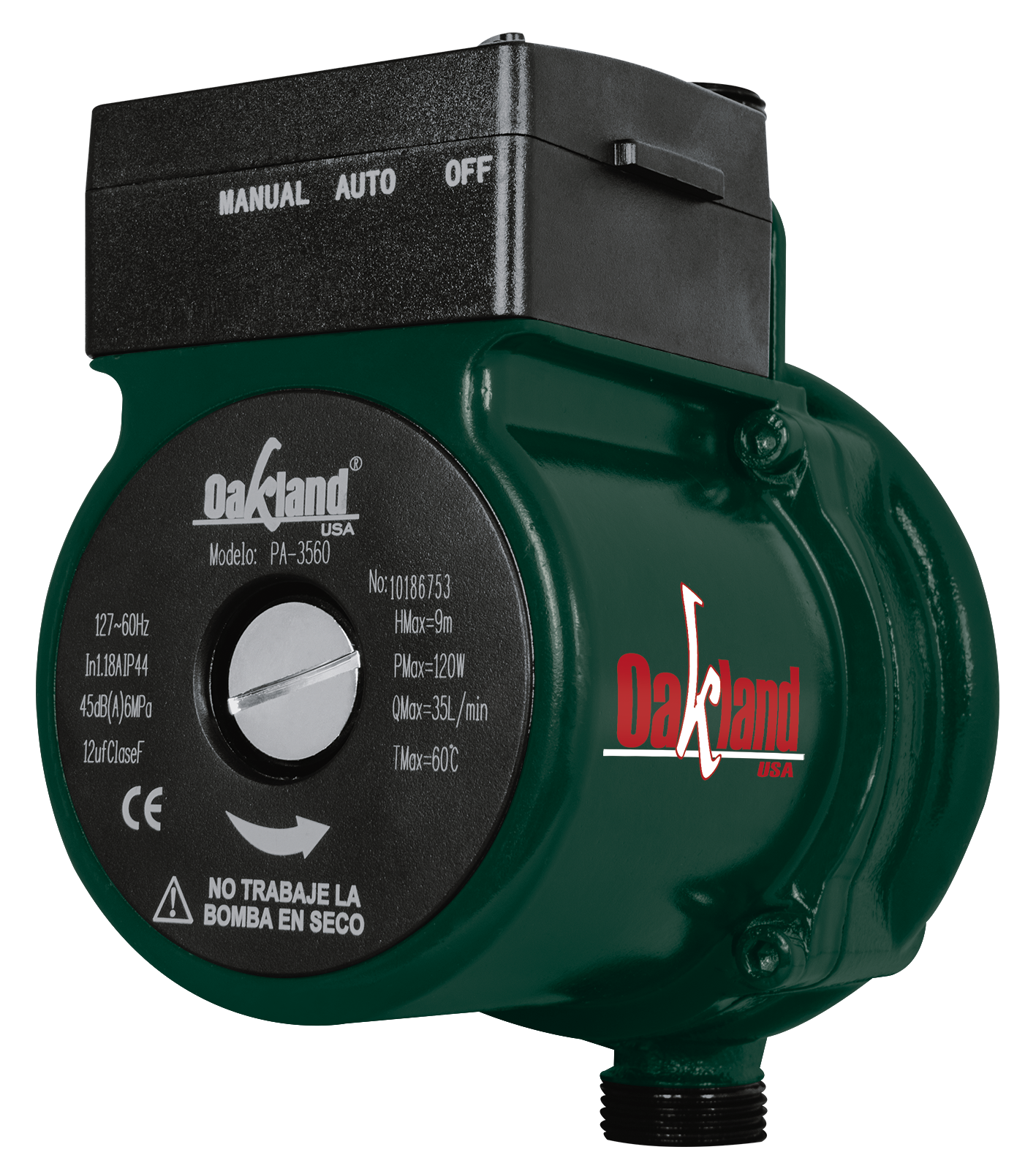 PRESURIZADOR AUTOMATICO 1/3HP OAKLAND PA-4560