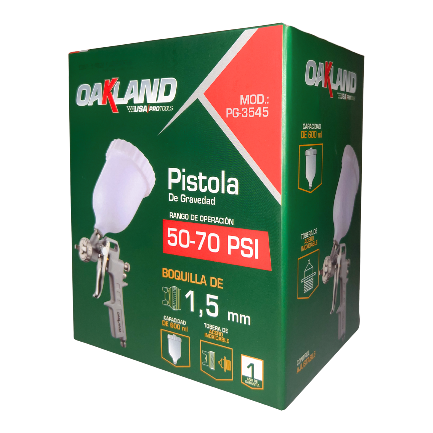 Pistola Gravedad Profesional Oakland Pg-3545