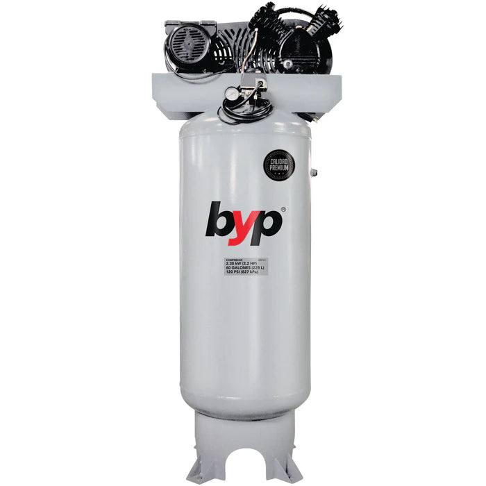 Compresor 3.2 HP de 60 galones. Uso profesional modelo: COM60 marca BYP