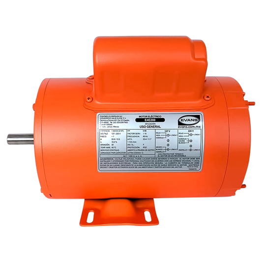 MOTOR USO GENERAL 2HP 4 POLOS EVANS E4E200