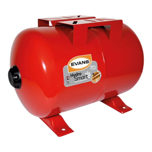 TANQUE HIDRONEUMATICO HORIZONTAL 24L EVANS EQTHM-024L