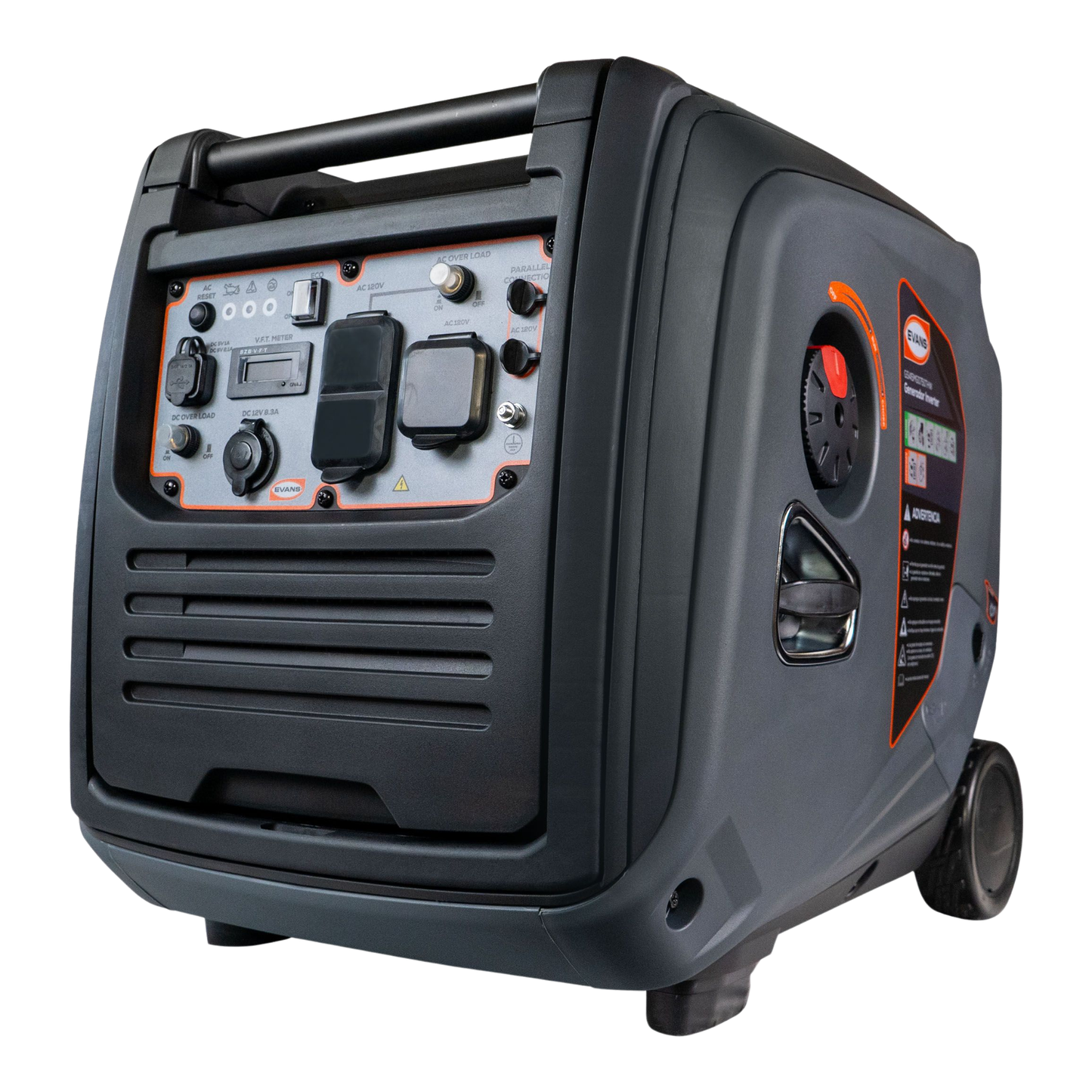 GENERADOR Monofásico a gasolina 4,500W 7.5HP EVANS GSI45MG0750THW