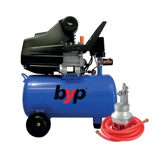 KIT COMPRESOR 24L 2 HP ( CON PISTOLA Y MANGUERA ) BYP KCOM24S