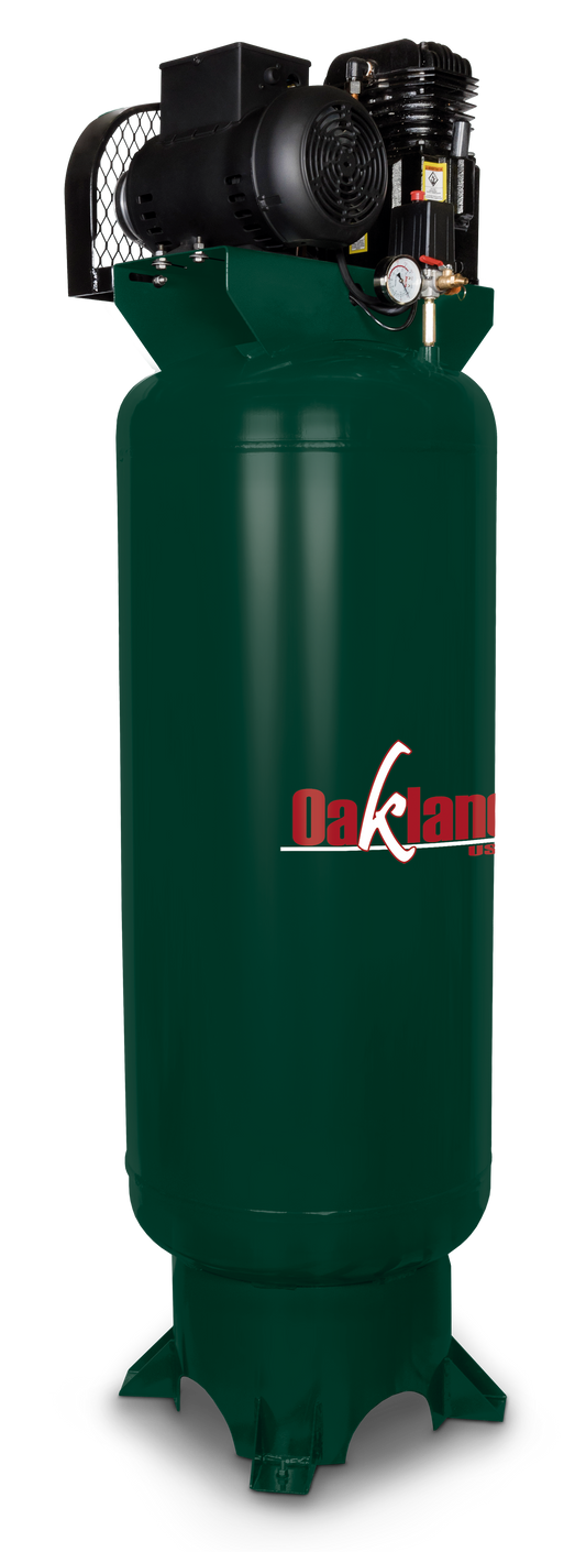 COMPRESOR VERTICAL BIFASICO 5HP 235L OAKLAND COM5235