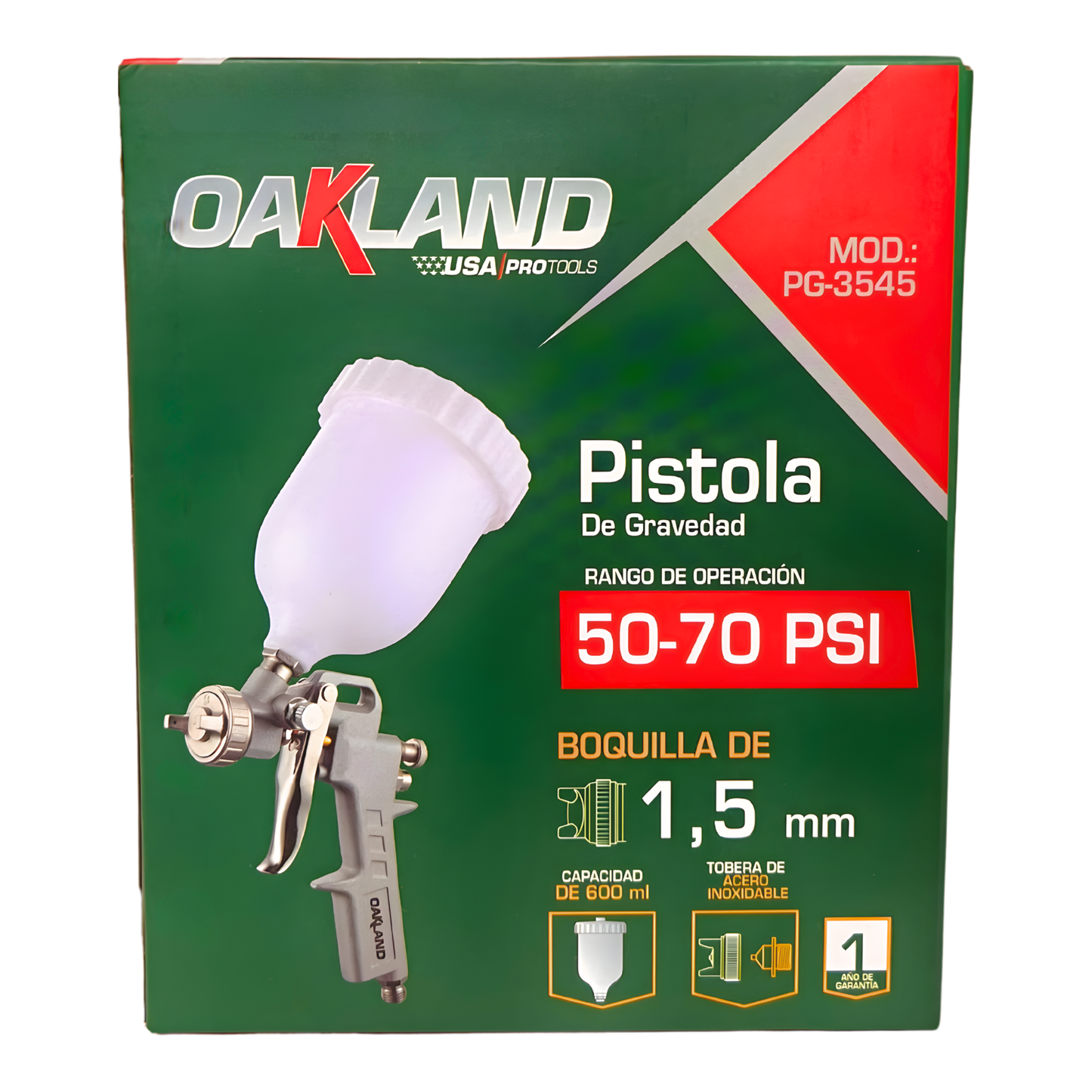 Pistola Gravedad Profesional Oakland Pg-3545