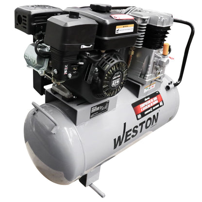 COMPRESOR DE AIRE A GASOLINA USO PESADO 6.5HP 80L W-60070  MARCA WESTON